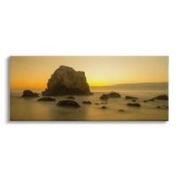 Stupell Indtries sziklás strand szikla Napkelte meleg tengeri nyári Horizont, 10, J. C. Leacock tervezése