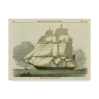 Védjegy képzőművészet 'Antik Clipper Ship II' Canvas Art készítette Vision Studio