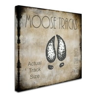Védjegy Szépművészeti 'Moose Lodge - Moose Tracks 2' Canvas Art by LightBoxJournal