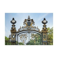 Védjegy Szépművészeti „Park Monceau Gates” vászonművészet, Alan Blaustei