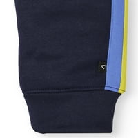 Gepárd grafikus kapucnis pulóver és kontraszt gyapjú kocogó nadrág 2 darabos készlet