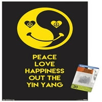 Béke szerelem Boldog fali poszter Nyomócsapokkal, 14.725 22.375