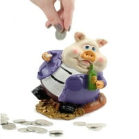 Újdonság sertés megtakarítás Bo érme Bank pénz megtakarítás Bank játék Bank Piggy Bank LS-lila
