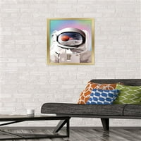 Űrhajós portré fali poszter, 14.725 22.375 keretes