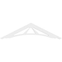 Ekena Millwork 36 W 9 H 1 P hangmagasság Stanford építészeti minőségű PVC Gable Pediment
