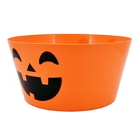 Halloween nagy tök kúpos tál, műanyag, narancs, partyware