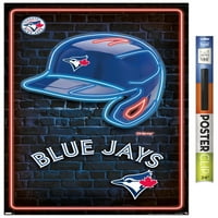 Toronto Blue Jays - Neon sisak fali poszter, 22.375 34