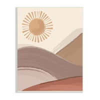 Stupell Industries Sun Rise Sandy Dunes Landscape Bohemian Children's illusztráció, 15, Lisa Perry Whitebutton tervezése
