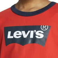 A Levi kisgyermekek rövid ujjú Batwing pólója, méretek 2t-4t