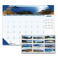 House of Doolittle újrahasznosított tengerpartok fényképészeti havi asztali Pad naptár, 18,5 13