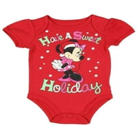 Disney csecsemő lány Minnie egér piros kúszónövény karácsonyi ünnepi test 6-9M