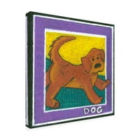 Védjegy Szépművészet „Szeszélyes kutya” vászon művészete: Lisa Choate