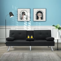 66.9 ”modern, elegáns futon kanapé két csésze