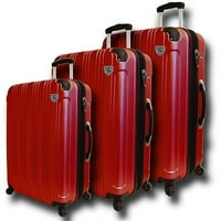 Heys USA utazási koncepciók pajzsgyűjtemény 3 darabos kemény oldalú poggyászkészlet, piros