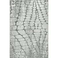 Nuloom Jaycee texturált kő beltéri kültéri szőnyeg, 5 '8', szürke