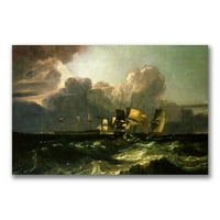Védjegy Képzőművészet Hajók, amelyek az Anchorage -hez Canvas Wall Art készítette Joseph Turner