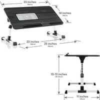 Férj párna-Lap Desk Szürke nagy fa Top-illeszkedik akár 17 Laptop-kettős párna, csuklótámasz & beépített egérpad, hordozható
