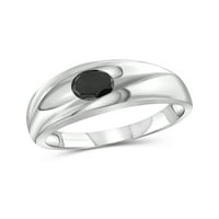 JewelersClub fekete gyémánt gyűrűk férfiaknak - 1. CTW valódi fekete gyémánt gyűrű férfiak számára - Hypoallergén 0. Sterling