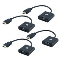 HDMI - VGA adapter, csomag, VGA kábel szükséges, fekete, 58152