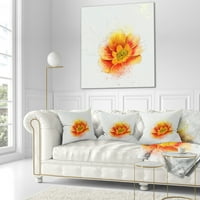 Designart gyönyörű sárga akvarell virág - Virágos párna - 16x16