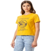 Jordache Vintage Női Carla 'a Prowl' Boxy Crewneck grafikus pólóján