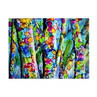 Leslie Franklin 'Birches with Bling' Canvas Art