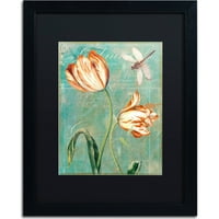 Védjegy Képzőművészet Tulips Ablaze i Canvas Art by Color Bakery, fekete matt, fekete keret