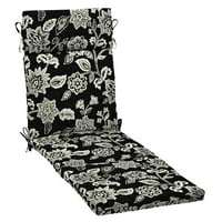 Arden Selections 72 21 Fekete virágos téglalap Csaple Lounge kültéri ülőpárna