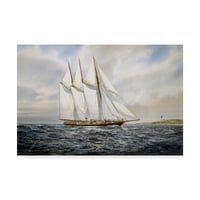 Jack Wemp védjegye a „Schooner Atlantic” vászon művészete