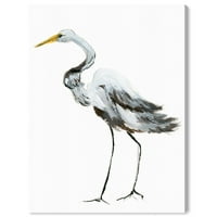 Wynwood Studio Animals Wall Art vászon nyomatok 'festett madár II' madarak - fehér, szürke