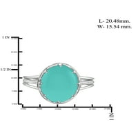 JewelersClub Chalcedony Ring Birthstone ékszerek - 6. karátos chalcedony 0. Sterling ezüst gyűrűs ékszerek - drágakő gyűrűk hypoallergenic