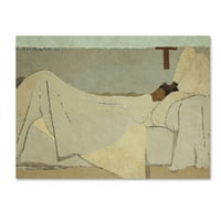 Védjegy Képzőművészet 'ágyban' vászon művészet: Edouard Vuillard
