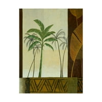 A Pablo Esteban vászon művészete „pálmafák és levelek” védjegye