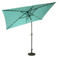 Védjegy -innovációk 10 '6,5' téglalap alakú napenergiával megvilágított terasz esernyő