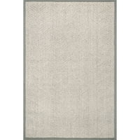 Nuloom Suzanne természetes texturált gyapjú terület szőnyeg, 10 '14', krém