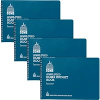 Kupola egyszerűsített otthoni költségvetési könyv - Lemez - Huzalkötés - 10.50 7.50 Lemez mérete - Fehér - Fehér Lap - Kék borító