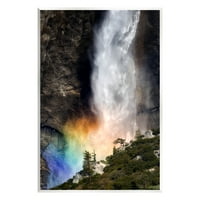 Stupell Industries Rainbow Waterfall Cliffs Fényképtelen Art Print Wall Art, Mindy Sommers tervezése