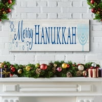 Boldog Hanukkah II prémium galéria csomagolt vászon - készen áll a lógásra