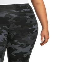 Terra & Sky Women's Plus Size Capri Leggings, 2-Pack