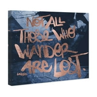 A Wynwood Studio tipográfia és idézi a fali művészet vászon nyomatait, a „nem elveszett réz” motivációs idézetek és mondások