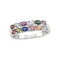 Személyre szabott Birthstone Family Ring 10K és 14K aranyban