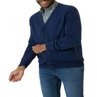 Chaps férfi pamut gomb elülső kardigán pulóver- mérete xs, akár 4xb-ig