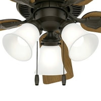 44in Swanson mennyezeti ventilátor új bronzban, LED Fénykészlettel