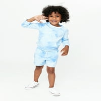 Wonder Nation Baby és kisgyermek fiú francia Terry Athleisure ruhák, 3 darab, méretek 12m-5T