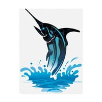 A Darlene McElroy vászon művészete Képzőművészet 'Swordfish' vászon művészete