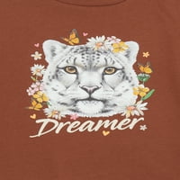 Wonder Nation Girls Dreamer Leopard Top, Méretek 4- & Plus