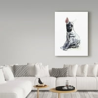 Védjegy Képzőművészet „Csíkos hiéna kölyökkutya ülő vászon művészete: Mark Adlington