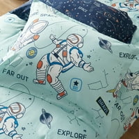 Űrhajós tér teljes ágynemű, amelyet Drew Barrymore Flower Kids készített