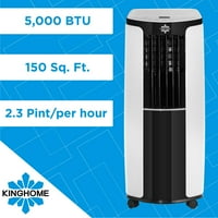 KingHome 5, BTU 8, BTU hordozható légkondicionáló távirányítóval