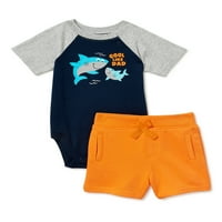 Garanimals kisfiú nyári cápa gyerek ruhája, 10 darab